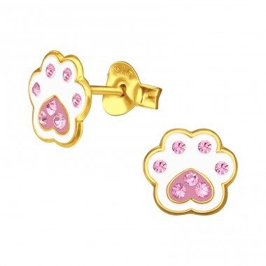 Sudraba auskari - BALTA ĶEPA