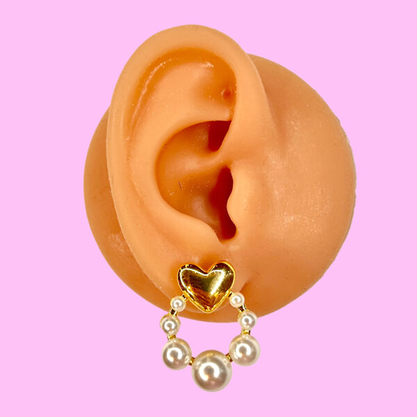 Medicīniskā zelta auskari PEARLCROWN