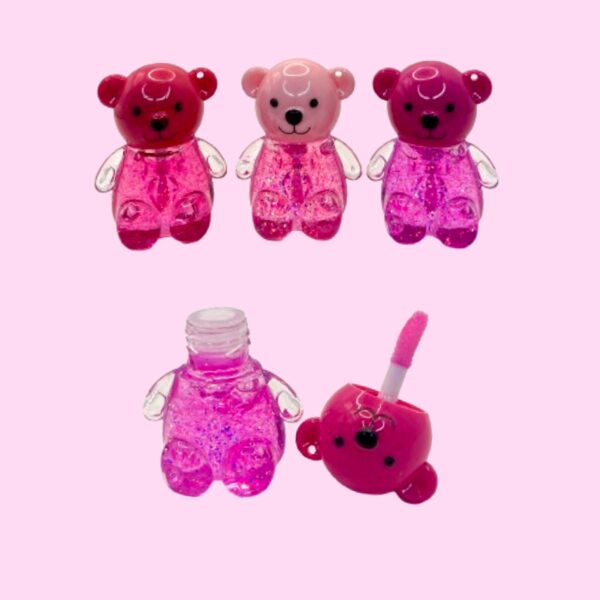 Lūpu spīdums ar mirdzumu PINK BEAR